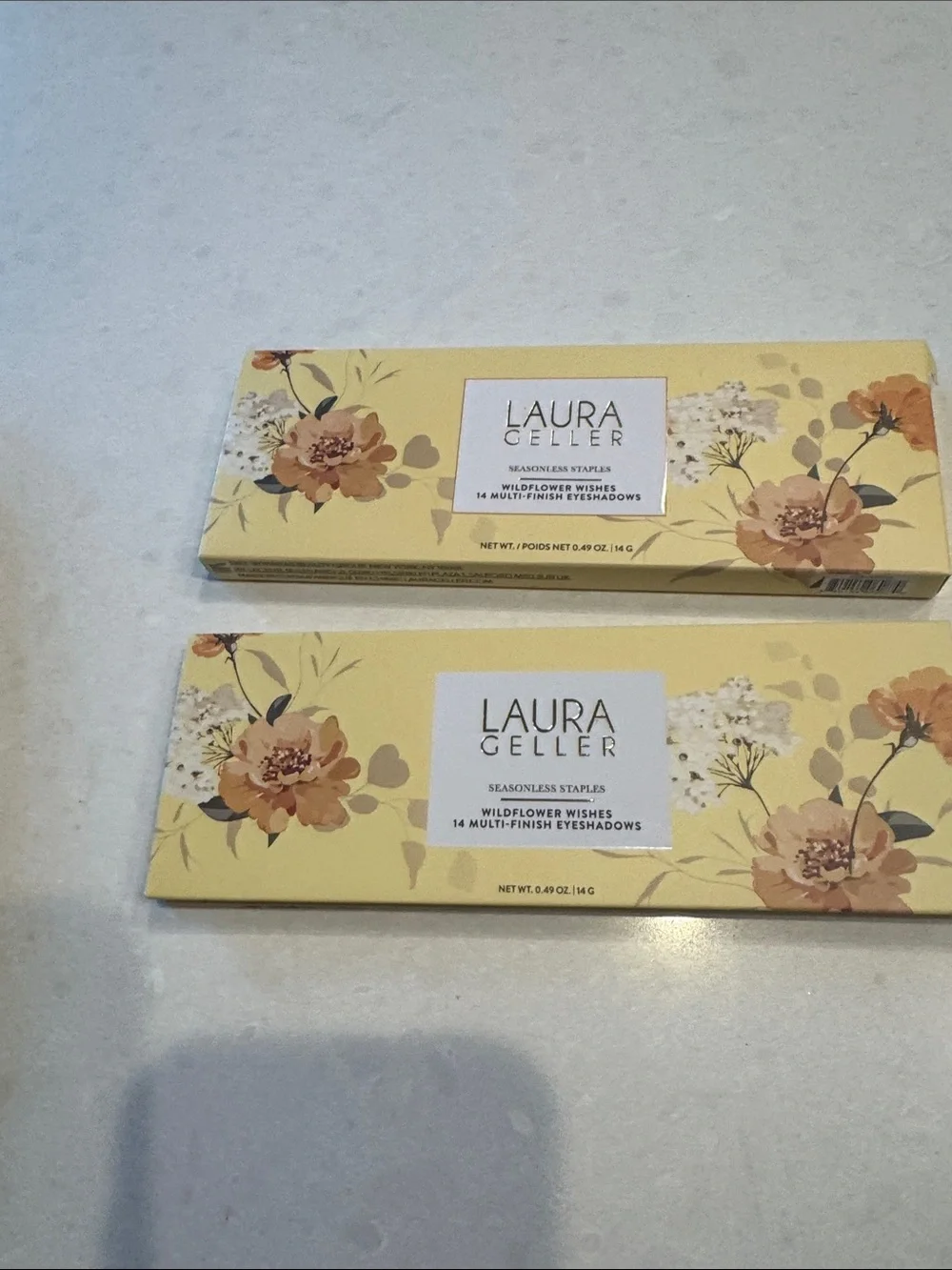 Laura Geller Wildflower Wishes Eyeshadow Palettes - Yellow Floral Packaging